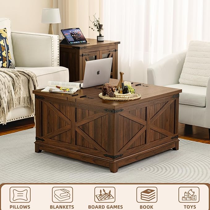Joaxswe Farmhouse Coffee Table - Image 4