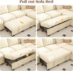 Ihanherry L-Shaped Sectional Sofa Bed, 6-Seater Convertible Pull Out Sleeper - Image 7