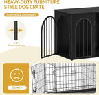 Hzuaneri 26.8'' Wooden Dog Crate Furniture, Indoor Dog Kennel Dogs Cage - Image 6