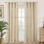 YoungsTex Extra Long Linen Curtains 95 Inch Length by YoungsTex