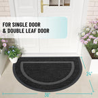 OLANLY Half Circle Front Door Mat Outside 35x23 All-Season Rubber Doormat | - Image 2