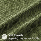 MIULEE Decorative Couch Throw Pillow Covers 20x20 Inch Olive 2 Pack | Modern - Image 6