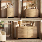 Curved 8-Drawer Dresser for Bedroom, 53.82" Wide Modern Chest of Drawers - Image 9
