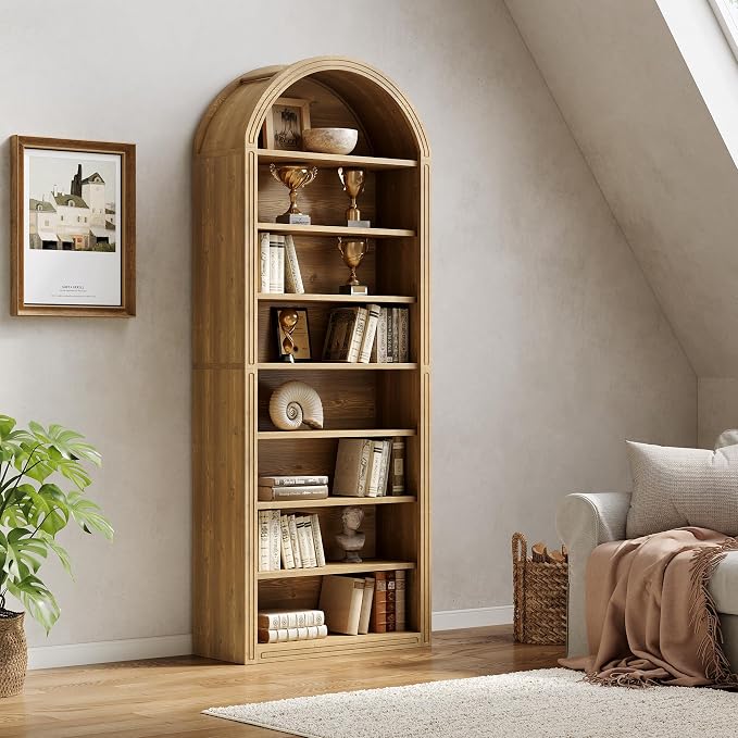 LITTLE TREE 8-Tier Bookcase, 78.7" Tall Bookshelf - Image 4
