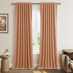 100% Blackout Curtains 102 Inch Length 2 Panels Set by Guken