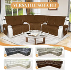 HDCAXKJ 100% Waterproof Reclining Sectional Couch Covers L Shape Recliner Sofa - Image 5