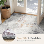 Rugflix 10x14 Area Rugs for Living Room, Washable Beige Grey Large Rug | - Image 5