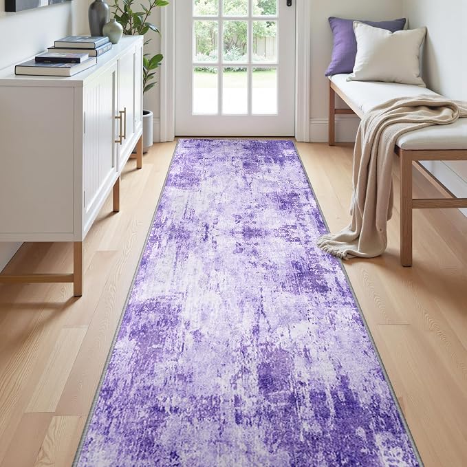 RELEANY Washable Runner 2'x10' Abstract Area Rug by RELEANY