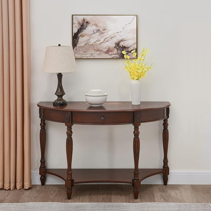 Solid Wood Oval Console Table by JESONVID