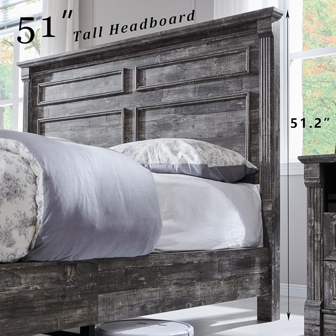 Aitjunz Farmhouse Queen Size Bed Frame - Image 4