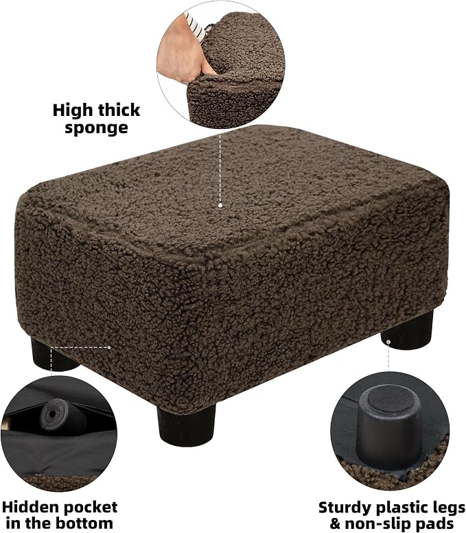 CAROLMADE Small Foot Stool Ottoman Footstool - Image 7