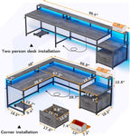 SEDETA L Shaped Desk, Gaming Desk - Image 3