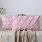 Set of 2 Soft Moroccan Throw Pillow Covers 12x20 Inch Plush Boho Decorative by Cozoomy