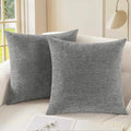 CaliTime Decorative Couch Throw Pillow Covers 22 X 22 Inches Medium Grey | Pack by CaliTime