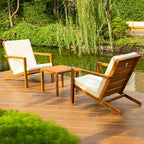 IDZO Natural 3-Piece Patio Bistro Sets - Image 2