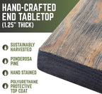Restore by Pipe DÉCOR Wood End Table 22 in. x 18 in. x 20.88 in. Reclaimed - Image 5