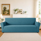 ZNSAYOTX 1 Piece Stretch Oversized Sofa Covers, New Plaid Couch Cover - Image 2
