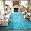 Noahas 8x10 Extra Large Blue Fluffy Soft Area Rug Non-Slip by ModernHomeDecor