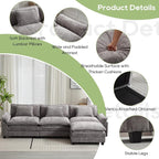 Oprisen 120" Modular Sectional Sofa, Comfy Cloud Couch Sectional Sofa - Image 6