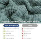 EMME Muslin Blankets for Adults Throw Blanket for Couch Breathable Gauze Soft - Image 9