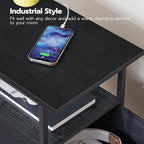 HOOBRO End Table with Charging Station, Narrow Side Table, Nightstand with 2 - Image 7