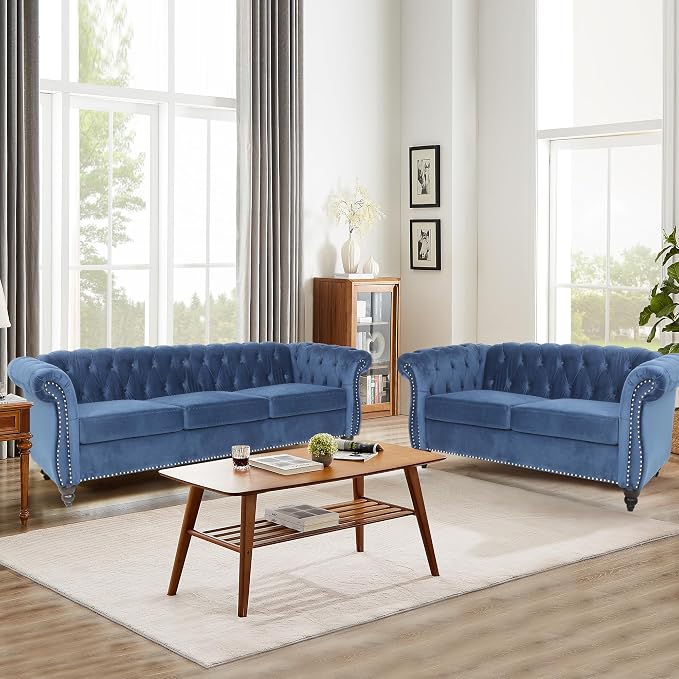 AVZEAR Living Room Loveseat Sofa, Upholstered Sofa Modern Loveseat Sofa - Image 4