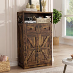 FiveWillowise Rustic Brown Farmhouse Storage Cabinet by FiveWillowise