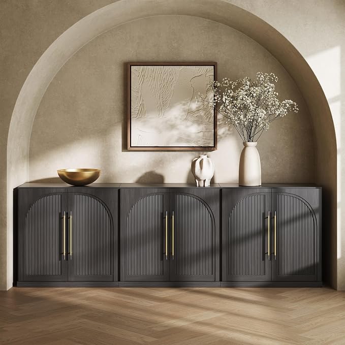 BELLEZE Set of 3 Modular Sideboard by BELLEZE