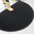 OLANLY Half Circle Front Door Mat 47x30, Waterproof Heavy-Duty Doormat | Black by OLANLY