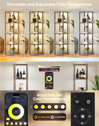 PARTPHONER Floor Lamp Glass Display Shelf - Image 3