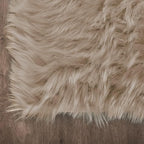 Latepis Runner Faux Fur Rug Camel Beige 2x6 Rugs Fluffy Furry Washable - Image 6