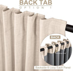 Faux Linen Total Blackout Curtains - Image 3