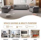 QHITTY 2 Piece Living Room Set, Sectional Chesterfield Sofa Chair Contemporary - Image 6