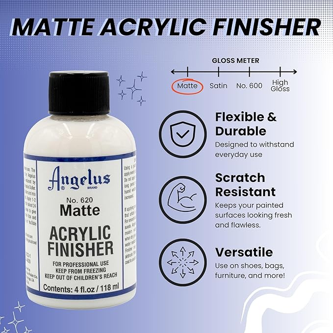 Angelus Matte Acrylic Finisher 4 fl oz – Flexible Clear Coat - Image 2