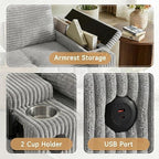 Auvsoce 65" 3-in-1 Pull-Out Convertible Sofa Bed - Image 3