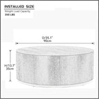 SSLine Classic Drum-Shape Contemporary Round Coffee End Table Black Wood Small - Image 3