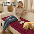 Smiry Couch Cover for Dogs, Non Slip Fuzzy Pet Sofa Covers Washable | Sofa - Image 4