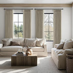 Topfinel 102 Inch Curtains 2 Panels Set, Two Packs Pinch Pleat Back Tab Linen - Image 7
