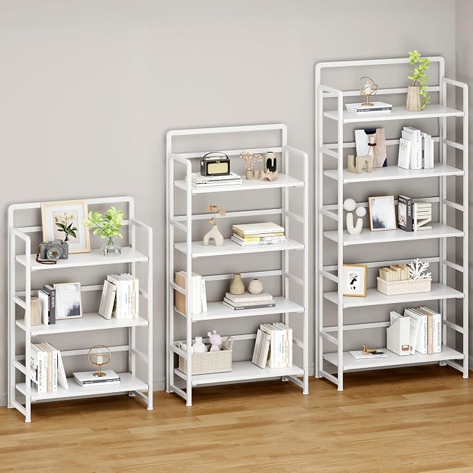 No Assembly Folding Bookshelf, 5 Tiers Collapsible Book Shelf - Image 2