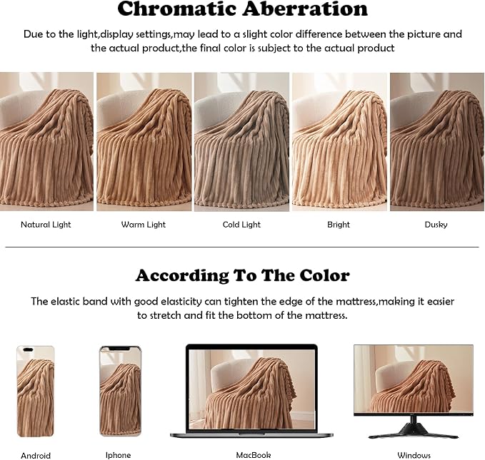 NEWCOSPLAY Fleece Ribbed Cozy Queen Blanket - Image 6