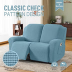 TAOCOCO Recliner Loveseat Slipcover, 6 Pieces Dual Recliner Sofa Covers - Image 2