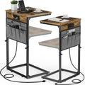Vagusicc C-Shaped End Table Set of 2, Adjustable Height Side Table by Vagusicc