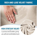H.VERSAILTEX Velvet Stretch Recliner Couch Covers 4-Pieces Style Recliner Chair - Image 3