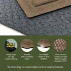 WaterHog Squares Front Door Mat Indoor Outdoor Entrance, All-Weather Mats | - Image 3