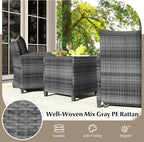 Tangkula 5 Pieces Patio Conversation Set, PE Wicker Rattan Outdoor Furniture Set - Image 8