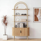 71" Tall Fluted Arched Bookshelf by JanmerHome