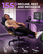 GTPLAYER Gaming Chair with Footrest, Big and Tall Game Chair 350lb Racing Style - Image 6