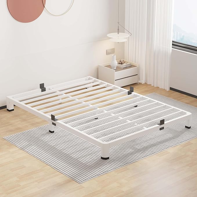 ROIL 4 Inch White Full Bed Frame by ROIL