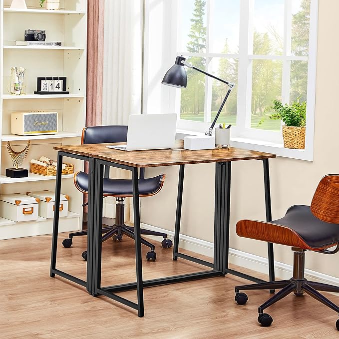 WOHOMO Folding Desk for Small Spaces, 31.5 Inch Foldable Computer Desks - Image 7