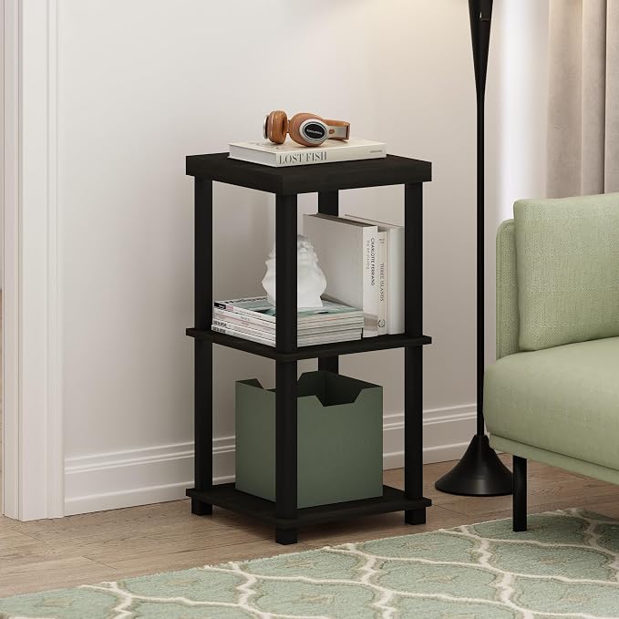 Furinno Turn-N-Tube Side Table, 3-Tier Thick Tabletop End Table - Image 2